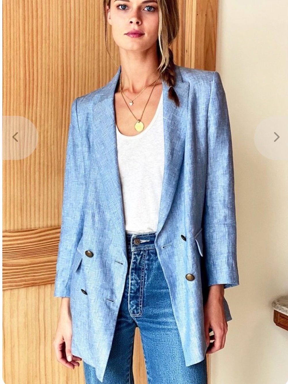 Emerson Fry Lee Jacket in Blue Chambray Women’s Size 4 - Picture 2 of 11